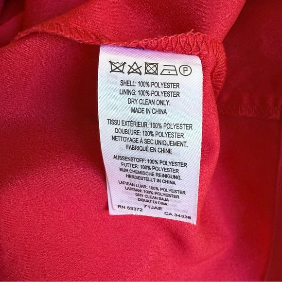 FRENCH CONNECTION Red Lace Ruffle Cold Shoulder Mini Dress Party Cocktail 8 - Picture 9 of 10